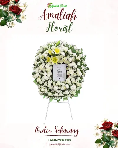Krans Bunga Duka Cita di Pacung